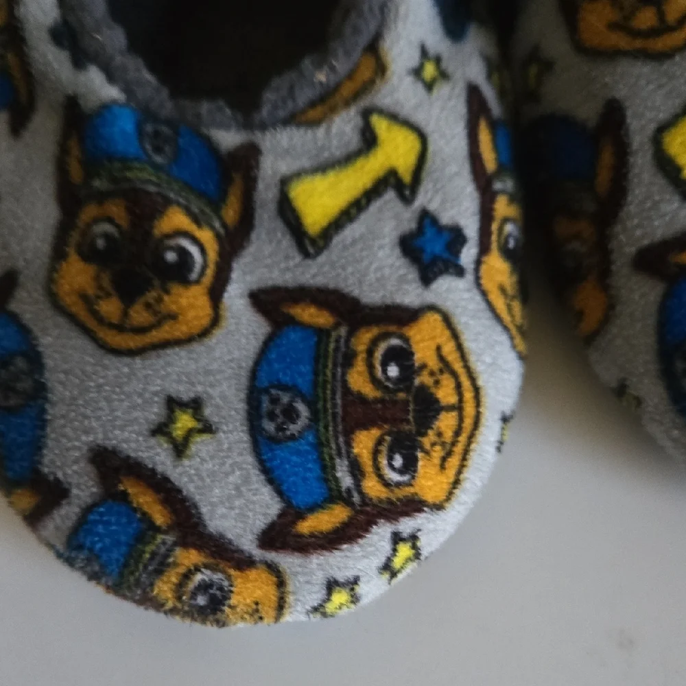Kids Grey Paw Patrol Character Slip-On Slippers - Unbranded